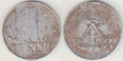 1968 East Germany 1 Pfennig A008595